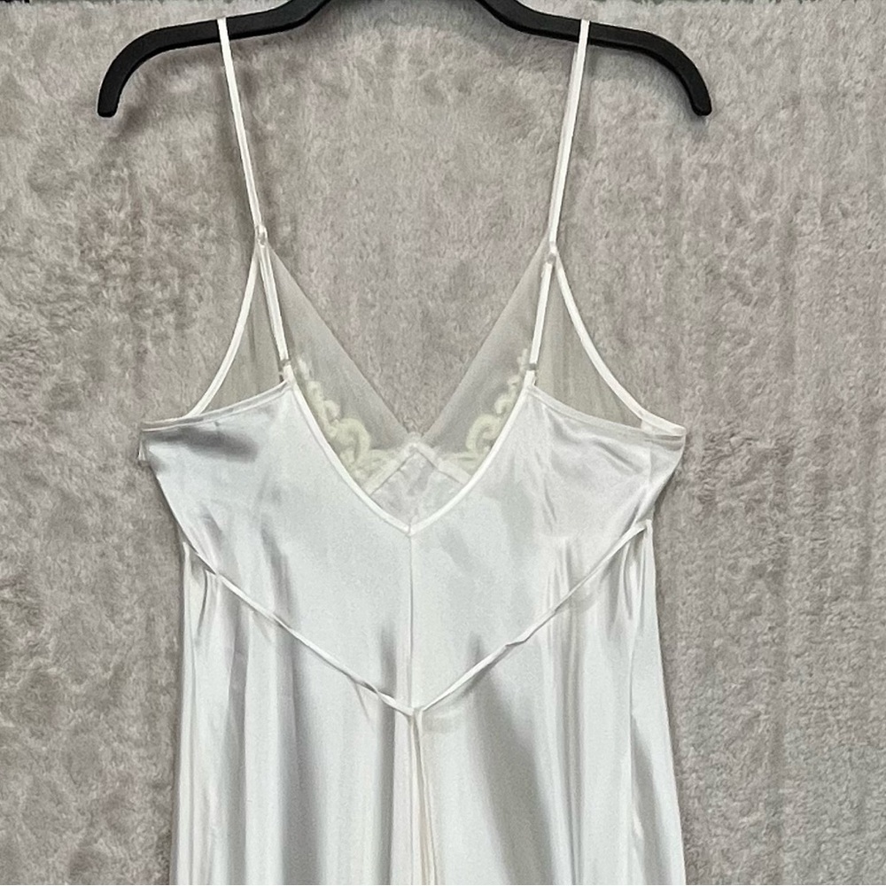 Bridal Delicates Lace Bodice Ivory Satin Maxi NightGown & Robe Sz M Honeymoon - Picture 10 of 16
